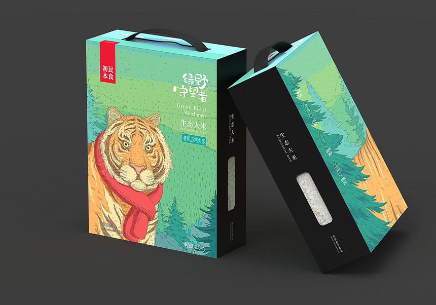Green Field Watchmen – Ecological Rice Packaging