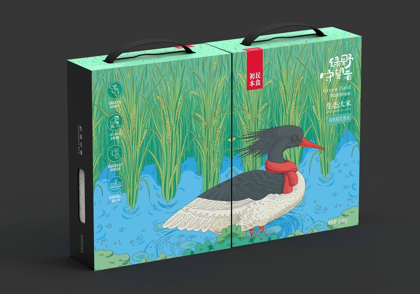 Green Field Watchmen – Ecological Rice Packaging