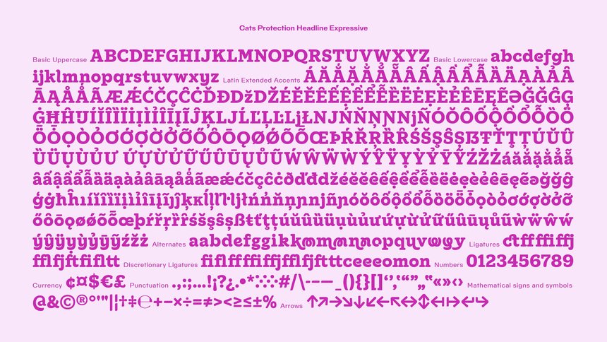 Cats Protection: Typeface Family