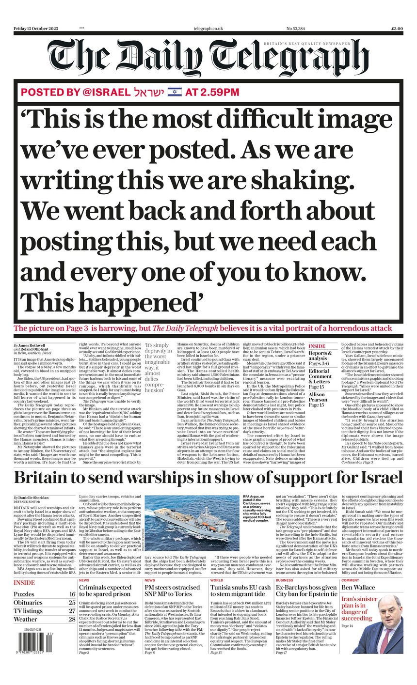 The Daily Telegraph Israel War